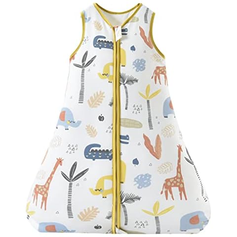 Chilsuessy Baby Sleeping Sack 2.5 Tog Wearable Blanket Nursery Sleeping Bag for Infant Boys Girls Winter Baby Sleeping Bag for Newborn Toddler, Giraffe Forest, M/6-12 Months Cover