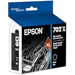1 of EPSON 702 DURABrite Ultra Ink High Capacity Black Cartridge (T702XL120-S) Works with WorkForce Pro WF-3720, 3730, 3733