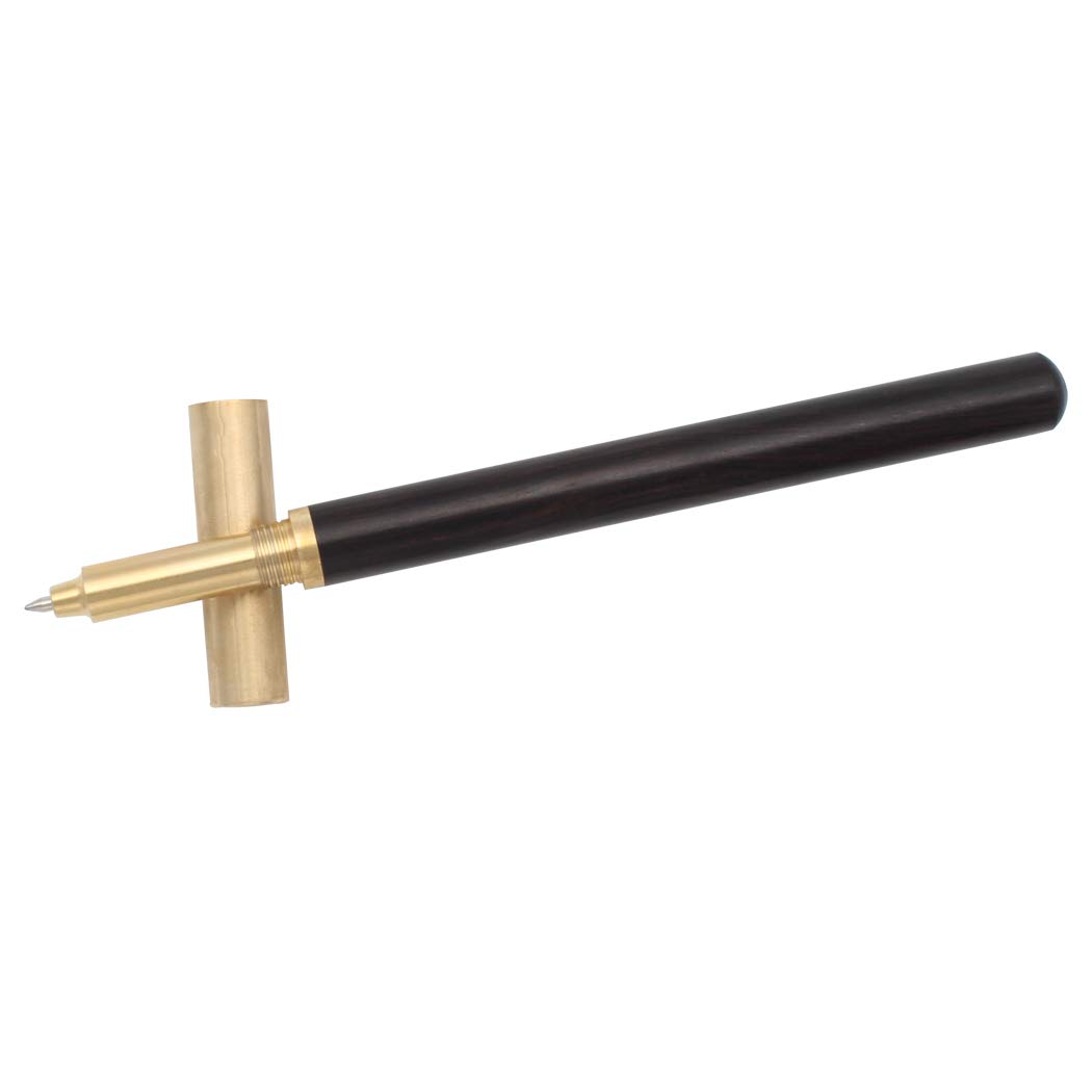 Gullor Penna a sfera in legno di ottone penna a rullo a