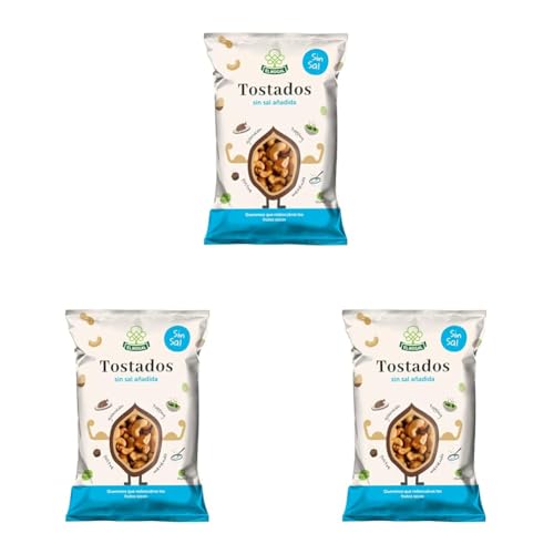 EL NOGAL Frutos Secos Anacardo Tostado Sin Sal Bolsa, 100 G (Paquete de 3)