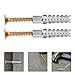HONITANO 100pcs Metal Expansion Tube with Screws M6*32 Lightweight Brick Wall Anchors Concrete Bolt Kit for Home and Industrial Wall Repair