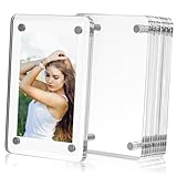 SOLUSTRE 5 Stück Magnetischer Bilderrahmen Doppelseitig Transparent Magnetische Fotohalter für Kühlschrank Langlebig Bildwechseln Stilvoll für Zuhause und Büro