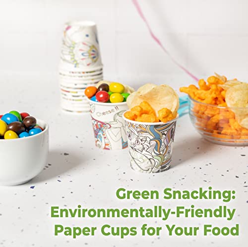 100-Pack Art Kups 4 Oz Disposable Bathroom Paper Cups For Mouthwash, Espresso, Coffee Shots, Ice Cream, And More - Small Size, Eco-Friendly And Convenient For Home, Office, And Kids #TOP3