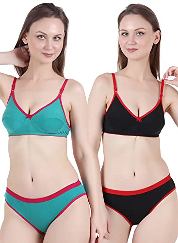 Image of Cotton Lingerie Set for Women | Bra Panty Set for Women | Fancy Undergarments for Women Bra Panty | Stylish Innerwear for Women Combo | Bikni Women's wear Honeymoon | Bra Panty Combo Pack .