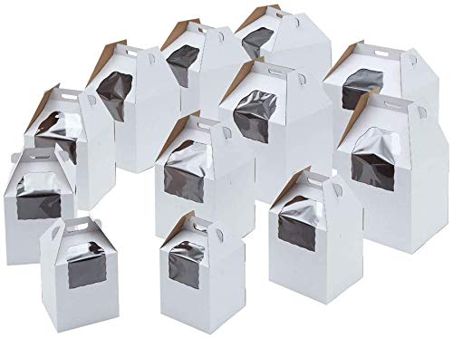 W Packaging Plain Tall White/Kraft Cake-Carrier Box 14