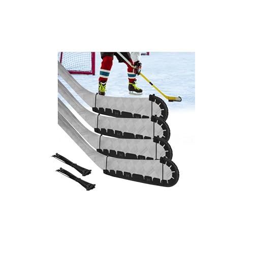 Hikeen Stick Blade Protector,Wear-Resistant Hockey Blade Guard with 25 Wrap Ties for Off Ice Training, Street Hockey, Universal Ice Hockey Traning Fit Kids, Intermediate, Senior Sticks-2packs