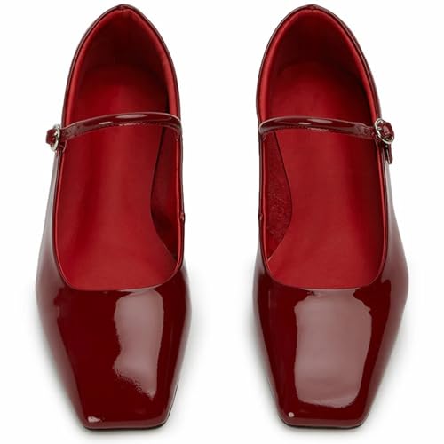 Women's Ankle Strap Flats Mary Jane Ballet Flats Women's Classic Square Toe Flats Stylish and Comfortable Dress Flats3