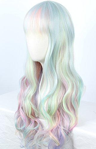 Image of Linfairy Long Wave Ombre Cosplay Wig Halloween Costume Diamond Wig for Women