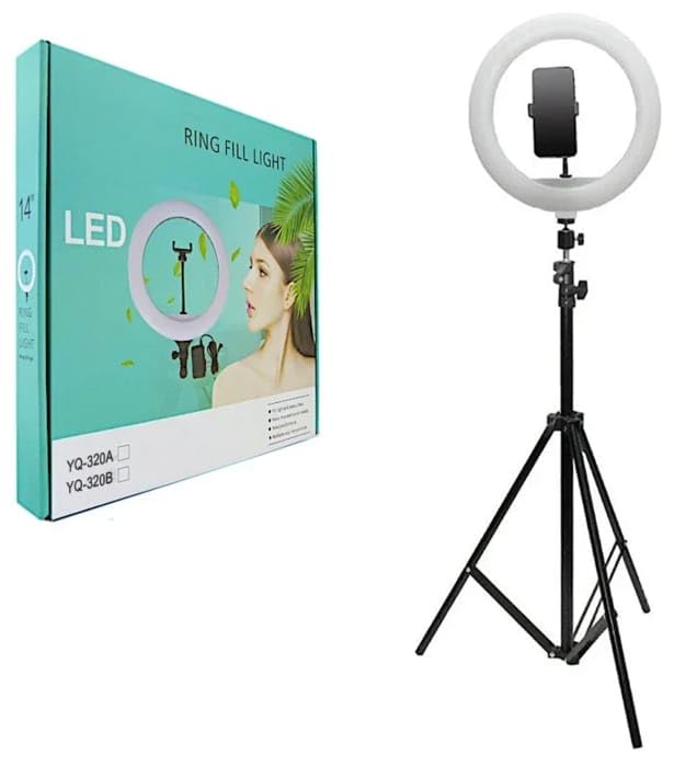 12" Big LED Ring Light for Camera,Phone tiktok YouTube Video Shooting and Makeup, 12" inch Ring Light with 7 Feet Long Foldable and Lightweight Tripod Stand.