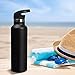 Morla Standard Size Straw Lid for Hydroflask Standard Size Water Bottle and Simple Modern Ascent Bottle.(Black)
