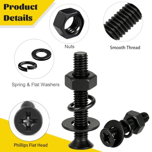 Image of 760pcs M4 Flat Head Screws Assortment Kit, M4x6 /8 /10 /12 /16 /18 /20 mm