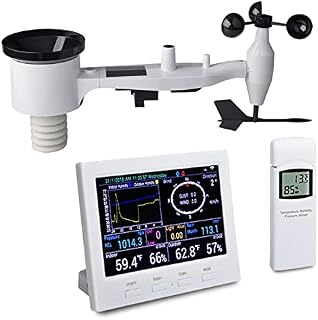 ECOWITT Weather Stations HP3500, 7 in 1 Weather Stations with Outdoor Sensor wireless, TFT Color Display Console for Weather Forecast, Indoor Thermo-Hygrometer Sensor for Garden Home Farm, 868MHZ