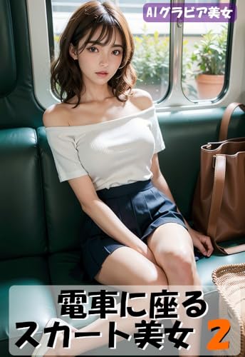 電車に座るスカート美女2 - AIグラビア美女 -