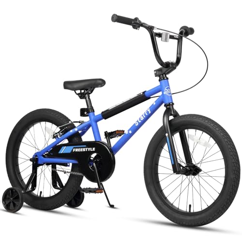 Image of 12 14 16 18 Inch Kids Bike BMX Style Bicycle with Training Wheels Coaster Brake for 2-10 Years Old Toddlers Boys Girls Multiple Colors