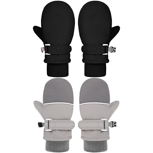 Image of Urban Virgin Toddler Waterproof Outdoor Infant Mittens Baby Winter Gloves Dino Cuffed Warm Fleeced Kids Ski Gloves For Teens