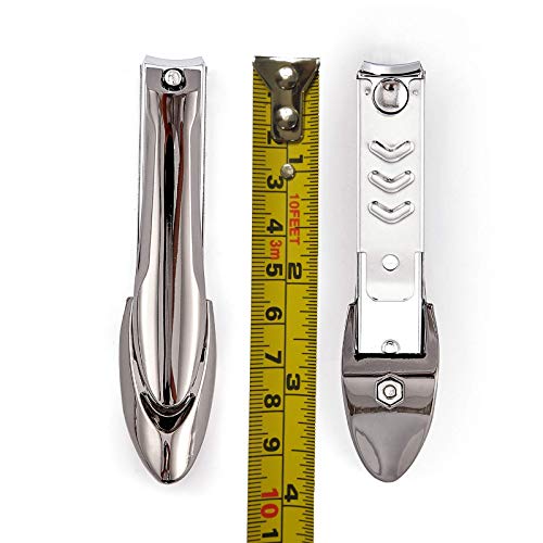 ALOANES Large Nail Clippers with File, Sharp Metal Stainless Steel Nail Clippers, no Splash,Gift for Men and Women, Suitable for Thick Nails (Black)