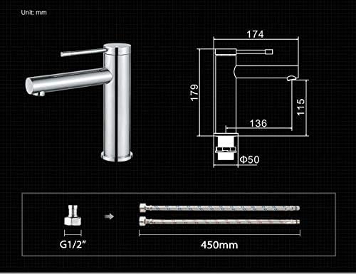 Robinet mitigeur de lavabo en métal durable pour bain élégant - 2