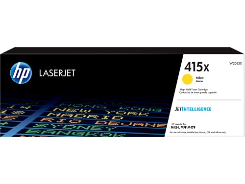Toner HP 415X jaune W2032X haute capacité pour des impressions laser nettes et durables