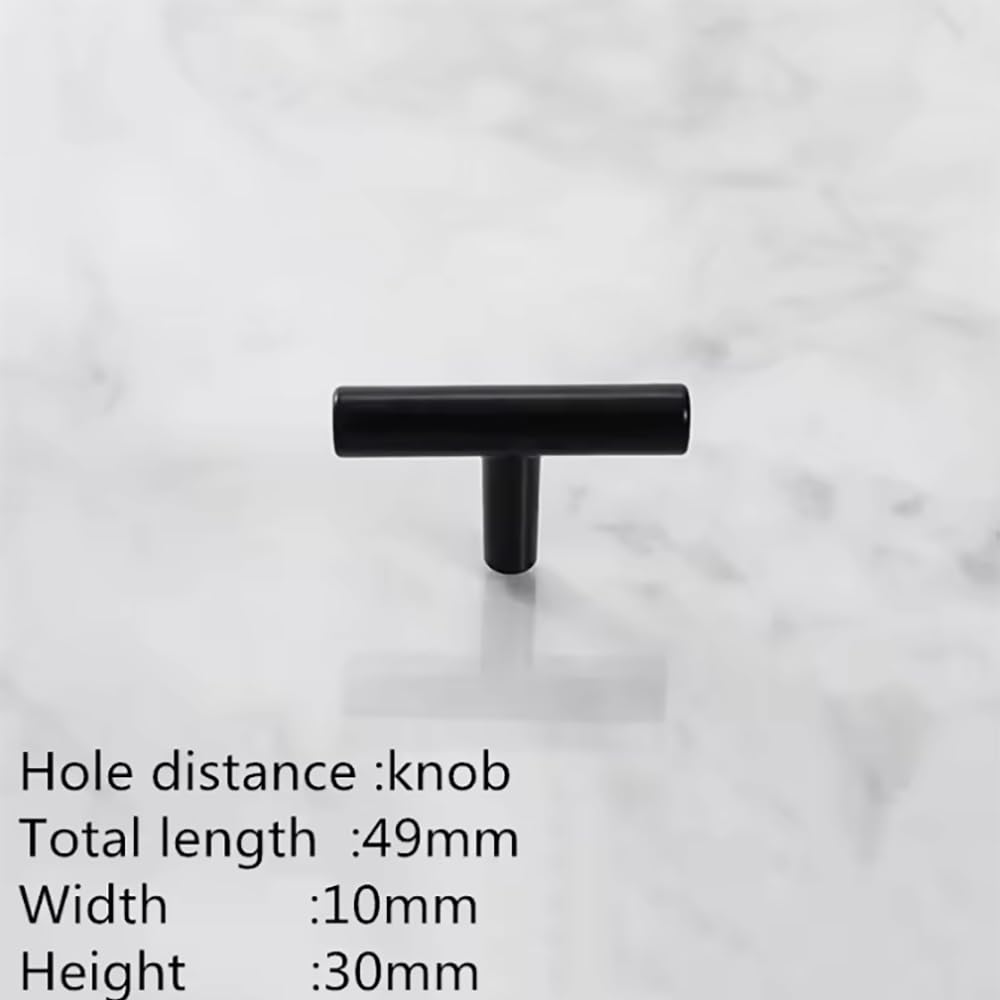 10 Sztuk Uchwyt Do Drzwi Szafki Matowy Czarny Uchwyt Do Drzwi Do Szafy Złoty Uchwyt Szuflady Ze Stopu Aluminium Uchwyt Rozstaw Otworów 96-192mm Uchwyt Meblowy(Black,Single hole)
