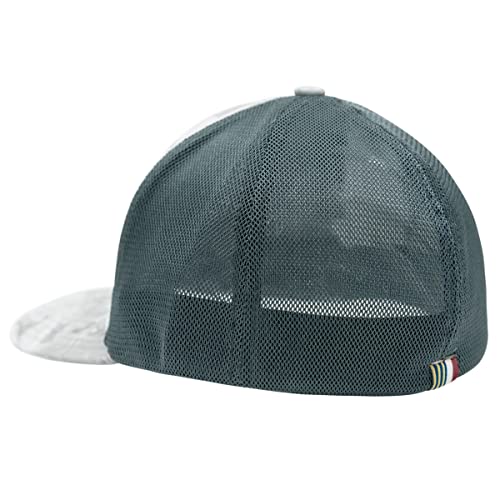 Guy Harvey Men's Performance Flex Fitted Trucker Hat, Mirage Grey/Salt Water, One Size #TOP1