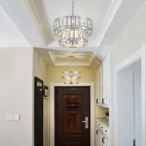 Tunkayli MD102-4-CHROME 16In Crystal Chandeliers Chrome Chandelier thumb #1