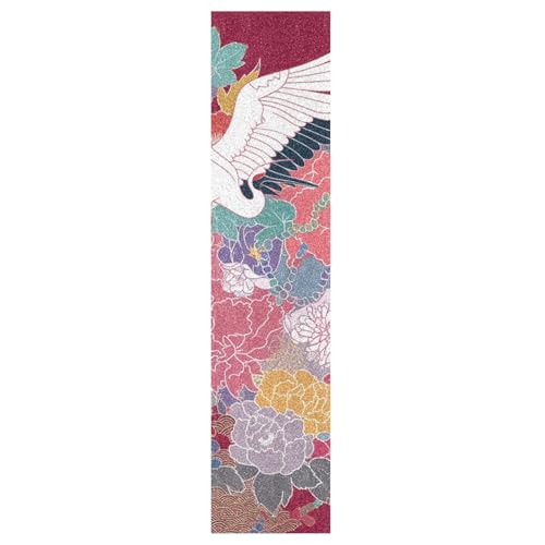 Feuilles de grip pour skateboard design grue blanche artistique haute densité