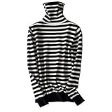  mmhyy Pull Ray¨¦ Femme en M¨¦Lange de Cachemire Pull ¨¤ col Roul¨¦