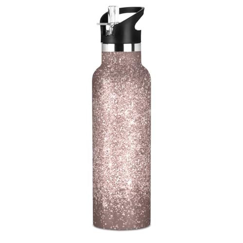 Pink Spot - Botella de agua para niños a prueba de fugas, sin BPA, con asa, mantiene el calor y el frío para viajes y deportes