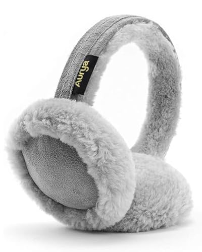 Aurya Ear Muffs - Classic Unisex Ear Warmer Winter Outdoor Earmuffs for Women (Standard, Gray)