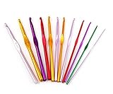 Ostart 12 Sizes Multi-color Aluminum Crochet Hooks Knitting Kits Needles (3mm - 10mm)