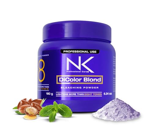 NK Professional Care DiColor Blonde | bleaching powder | lightener for hair | Lightens +8 shades without damaging the hair strand. 180 g