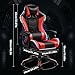Gaming Chair with LED Light, Full Massage Gaming Chair with Speakers, Ergonomic Pro Computer Gaming Chairs for Adults with footrest Lumbar Support and Backrest Adjustable,B