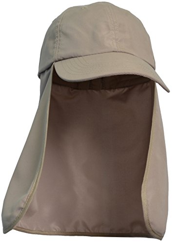 Sun Blocker Outdoor Sun Protection Fishing Cap with Neck Flap for Baseball Backpacking Cycling Hiking Garden Hunting Camping Khaki
