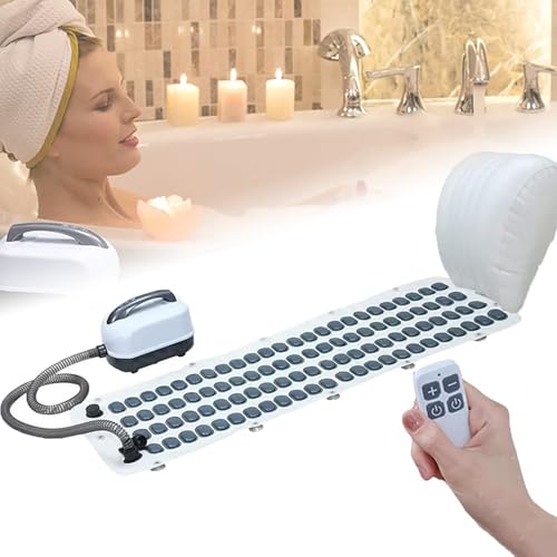 Estera de masaje para baño con almohada inflable y control remoto 2
