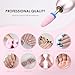 Depvko 10PCS Ceramic Nail Drill Bits, Professional 3/32 inch Electric Manicure Pedicure Drill Bits Nail Tech Set for Acrylic Gel Nails, Efile Cuticle Remover Safety Bit for Nail Drill File, Pink