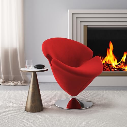 Sillón Plegable Terciopelo Rojo miniatura 2