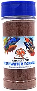 Sustainable Aquatics Dry Hatchery Diet Fish Food Freshwater Formula (0.5mm) 8 oz Bottle