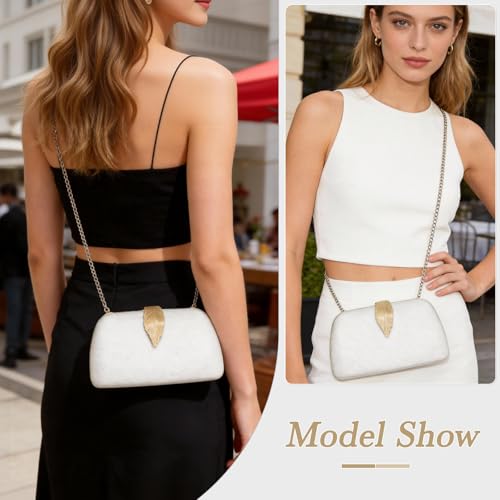 Image of Clutch Purse for Women, Evening Bag with Removable Chain Strap Elegant Handbag for Wedding /Prom /Cocktail /Party