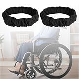 Rollstuhl-Reifenabdeckungen für 35,6 cm Hinterräder, rutschfeste, wasserdichte Protektoren für Innenboden und Teppich, verschleißfester Schutz, 2 Stück