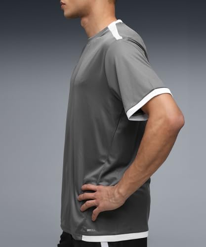 Image of Puma Men's teamLIGA Football Jersey | Lightweight and Sweat Proof Polyester Sports Crew Neck Training T-Shirt for Men | Breathable Athletic T-Shirt for Football & Sports