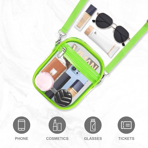 Image of Fibrdoo Clear Crossbody Purse Bag, Clear Bag Stadium Approved with Front Pocket for Concerts Sports Festivals
