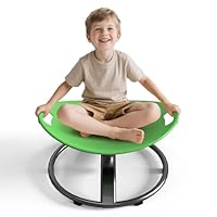 pozoera Spinning Chair for Autistic Kids - Sensory Spinning Chair for Autistic Children with Safety Handle & Non-Slip Design, Sensory Swivel Chairs for Kids 3-8 Years(Green)