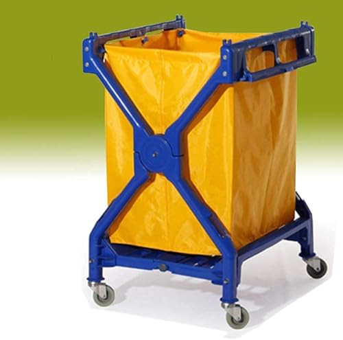Carrello mobile per biancheria da hotel, carrello pieghevole a mano per pulizia e servizio efficienti
