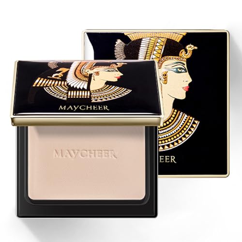 Pressed Setting Powder - Matte Face Powder Foundation - Long Lasting Waterproof, Dual-Use, Conceal & Brighten, Smooth Finish, With Mirror & Puff