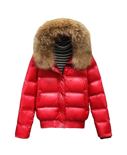 Finissez-en avec le froid grâce au manteau d'extérieur en duvet de canard blanc pour femme