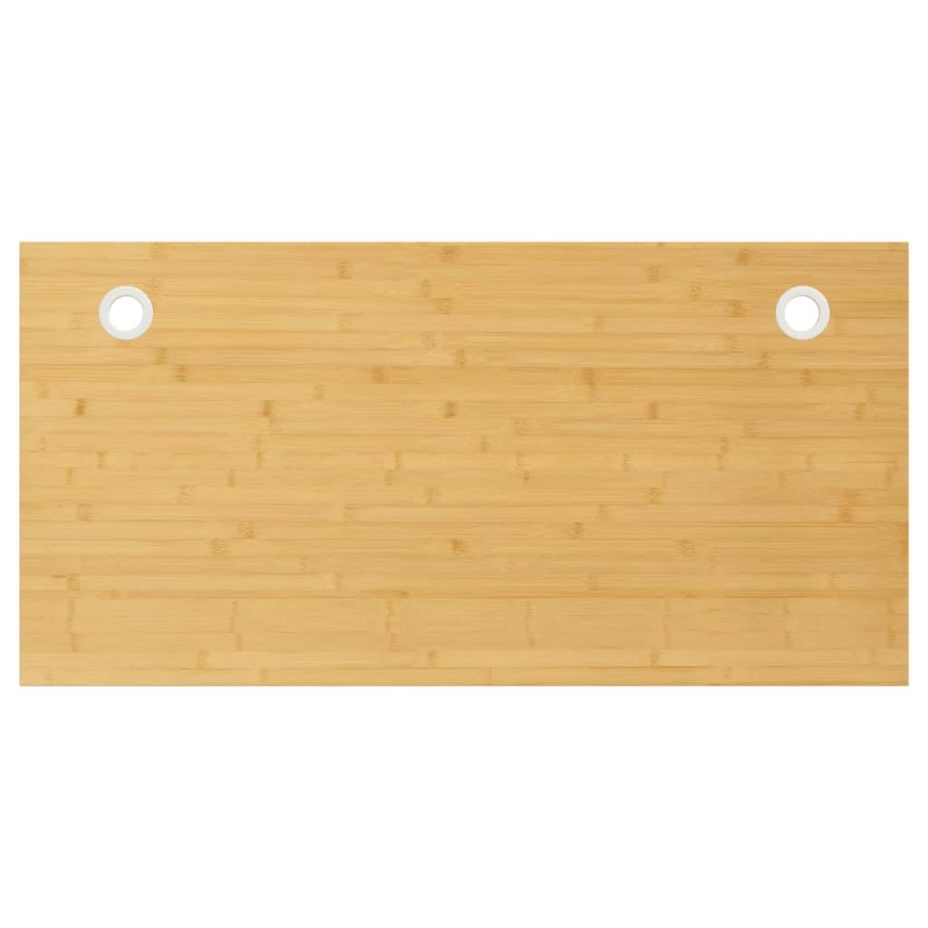 Blat biurka 100 x 50 x 4 cm, bambusowy z zarządzaniem kablami, wytrzymałe drewno, wszechstronne zastosowanie, do domu, biura, gier, ergonomiczny, z kanałem kablowym i przechowywaniem, trwały