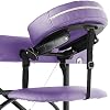 Saloniture Professional Portable Lightweight Bi-Fold Massage Table with Aluminum Legs - Includes Headrest, Face Cradle, Armrests and Carrying Case - Lavender