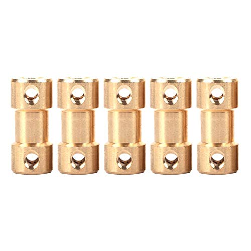 TEYWET Coupler 5pcs for Motor Copper Shaft Coupling Coupler Connector Sleeve Transfer Joint Metal (Inner Diameter : 03)