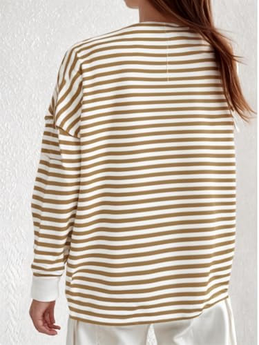 Image of MACK JONNEY Women Striped T-Shirt || T-Shirt for Women || Full Sleeve T Shirt || T-Shirt-MACK640527