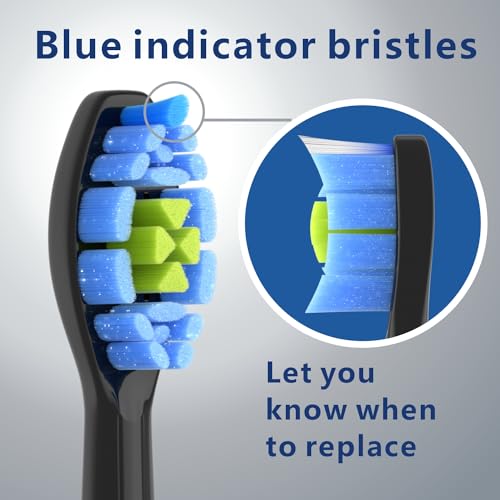 ITECHNIK Aufsteckbürsten Kompatibel mit Philips Sonicare Elektrische Zahnbürste, 16er Schwarz Diamond Schallzahnbürstenköpfe, Modell:HX606 Medium Ersatzzahnbürsten – Bild 6